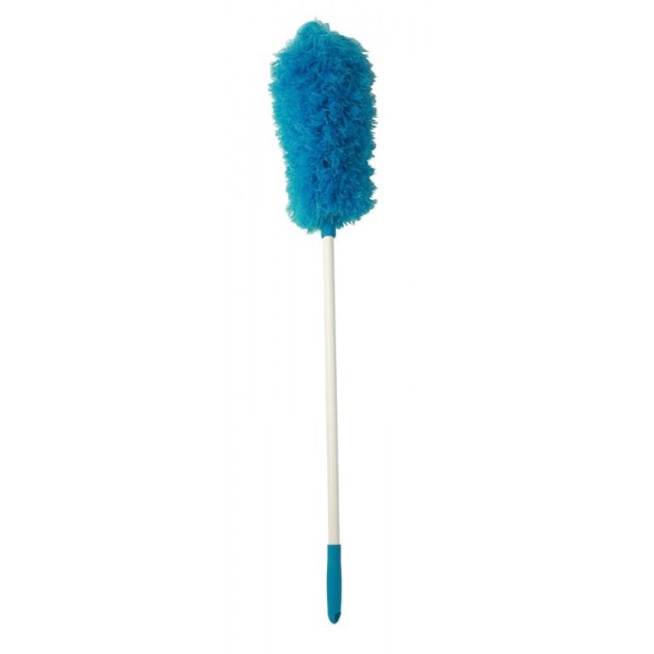 Dammvippa Fluffy Mikrofiber Blå Ställbar 90-138cm