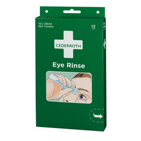 Eye Rinse 0,9% NaCl i vägghållare 10x20ml