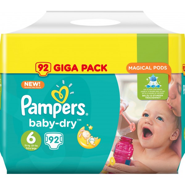 Barnblöja Pampers Baby Dry Nr 6. 15+Kg. 